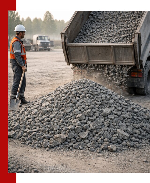 Гранитный щебень фракции 100–201 для строительства в Ишиме