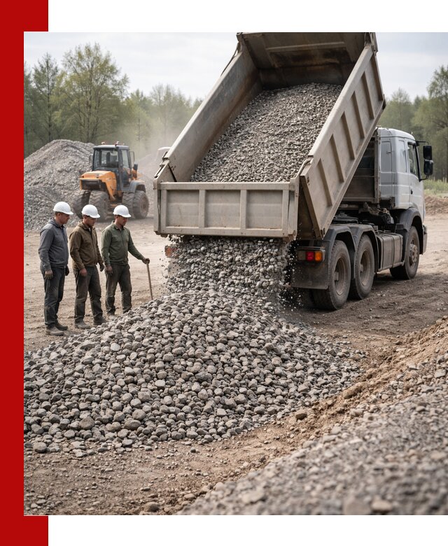 Доставка гравийного щебня фракции 70-120 в Ишиме