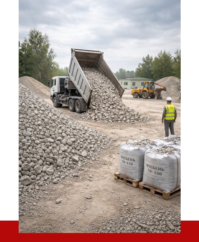 Известняковый щебень фракция 70-150 в Ишиме от 1299 р. | ПРОНЕРУДШм