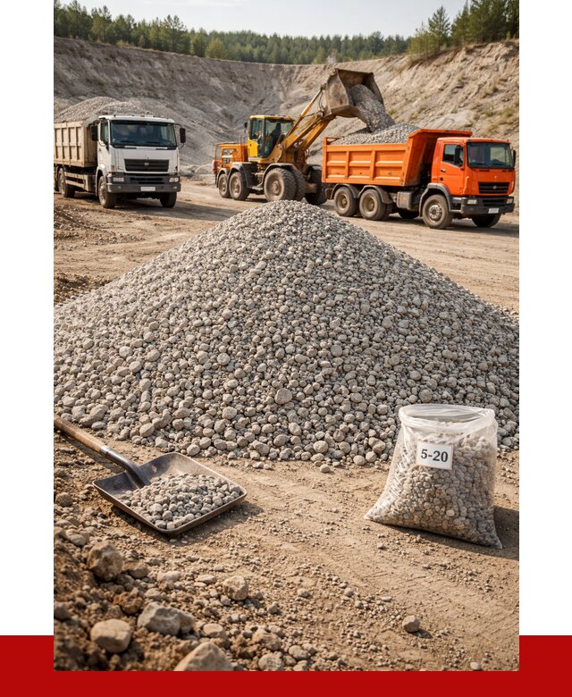 Доломитовый щебень фр. 5-20 в Ишиме от 4365 р. | ПРОНЕРУДШм
