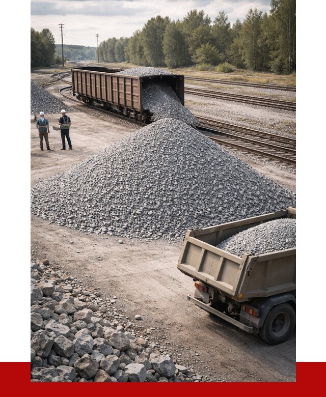 Железнодорожный щебень 20-60 в Ишиме от 1767 р. | ПРОНЕРУДШм