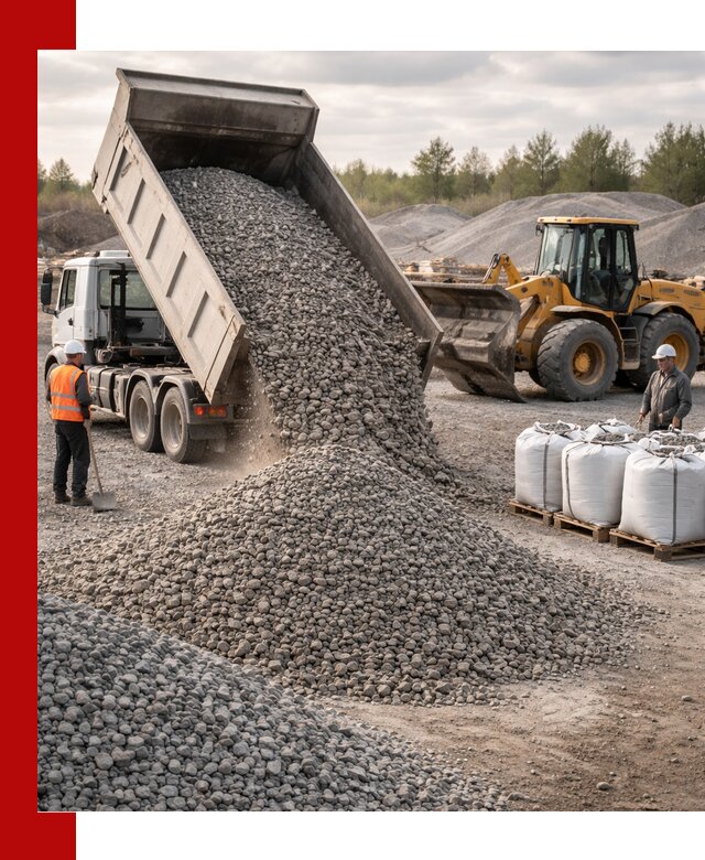 Бетонный щебень фракция 5–20 с доставкой в Ишиме