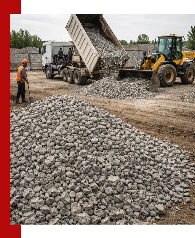 Доставка бетонного щебня фракции 40-70 в Ишиме