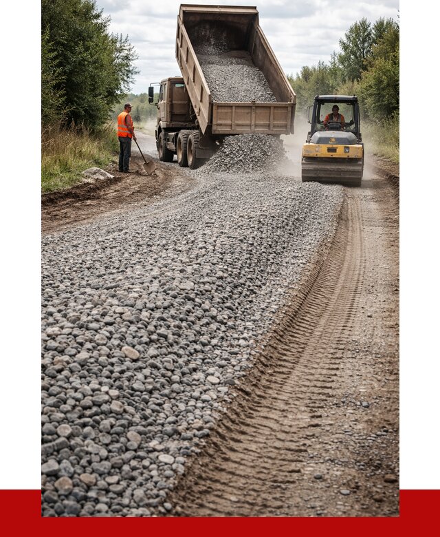Щебень для отсыпки дороги в Ишиме от 2806 р. ПРОНЕРУДШм
