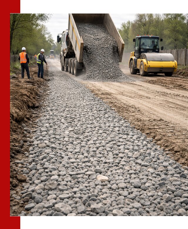Доставка щебня для отсыпки дорог в Ишиме высокого качества