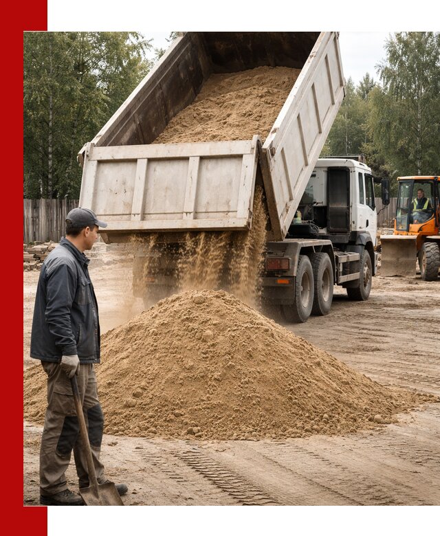 Доставка и продажа песка с разгрузкой в Ишиме