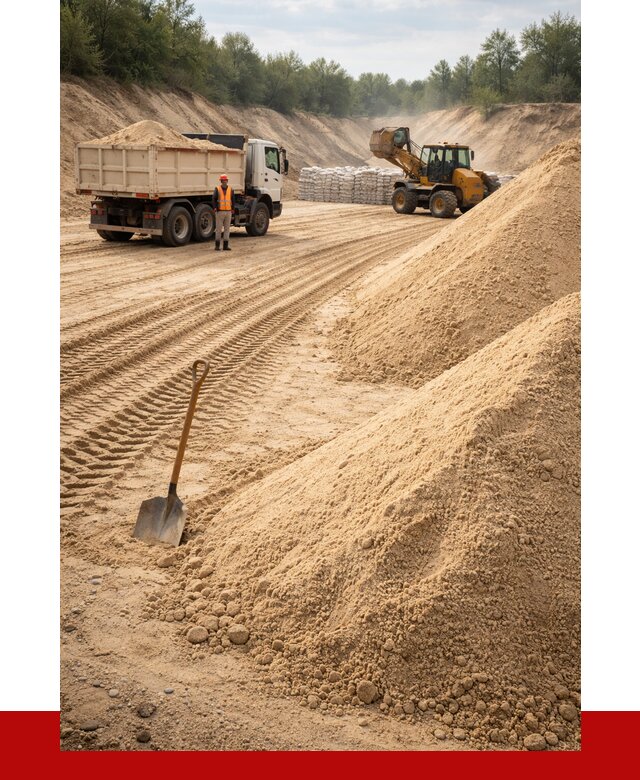 Карьерный песок мелкозернистый в Ишиме от 9354 р. | ПРОНЕРУДШм