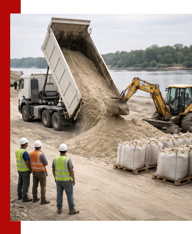 Доставка речного песка в Ишиме самосвалами и погрузкой