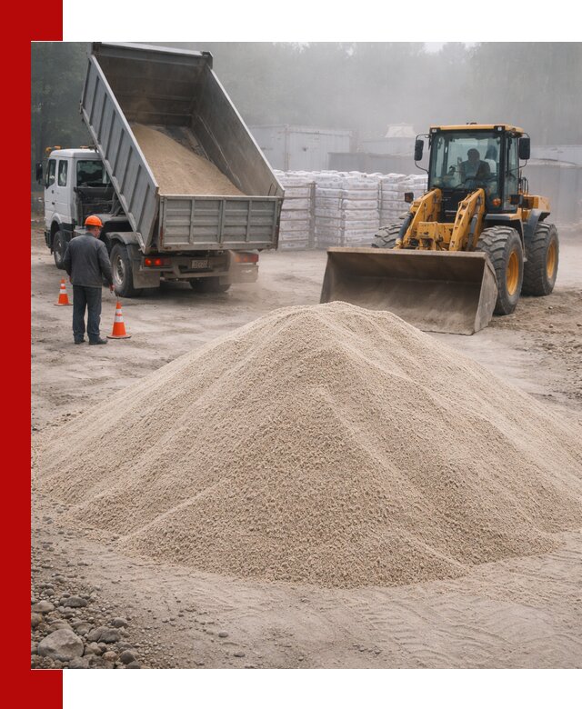 Кварцевый песок фракция 0–8 для стройработ в Ишиме