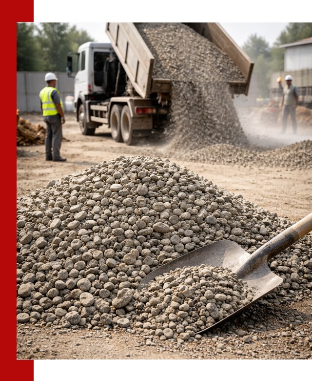 Доставка гравия фракции 20-40 в Ишиме с самосвалами