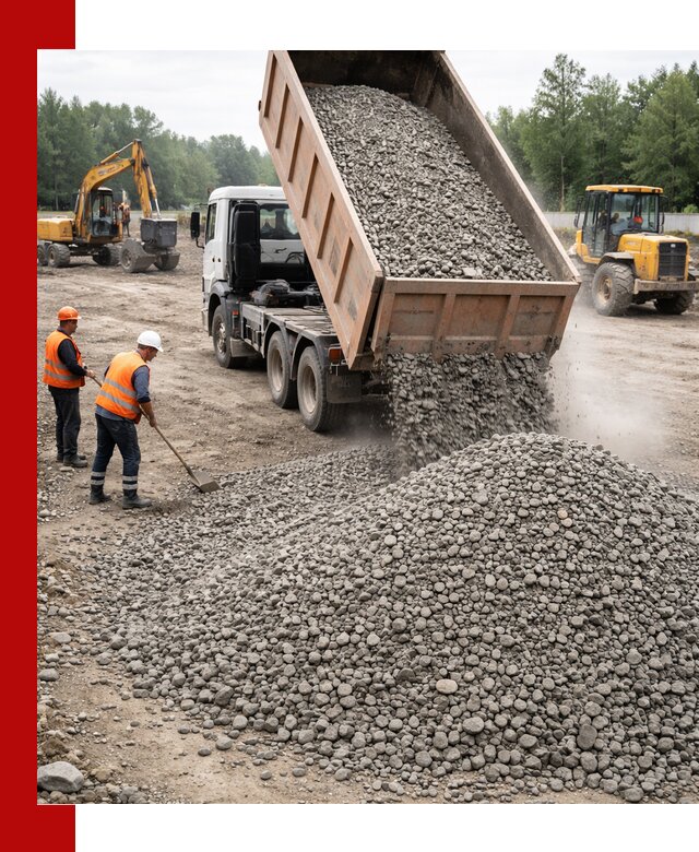 Доставка гравия фракции 40-70 в Ишиме оптом и в розницу