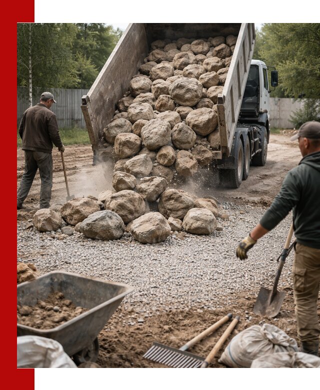 Доставка и укладка булыжника в Ишиме