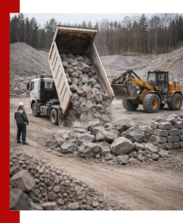 Доставка и продажа бутового гранитного камня в Ишиме