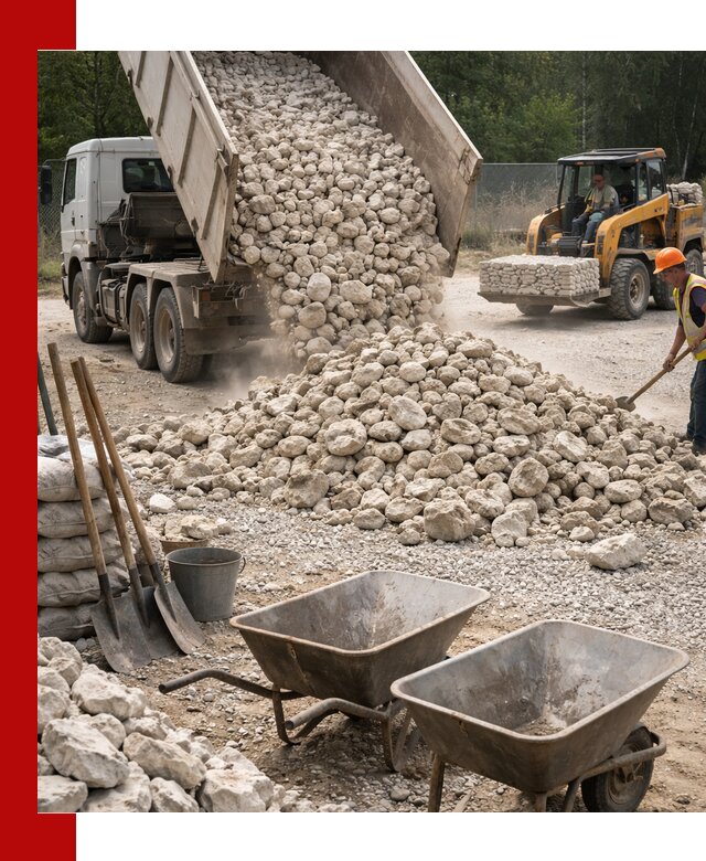 Доставка и продажа бутового известнякового камня в Ишиме