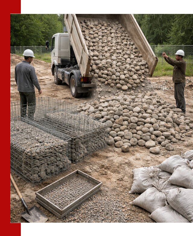 Камень для габионов фракция 70–151 в Ишиме