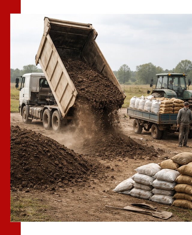 Доставка грунта и удобрений оптом в Ишиме для сельхоз и строительства