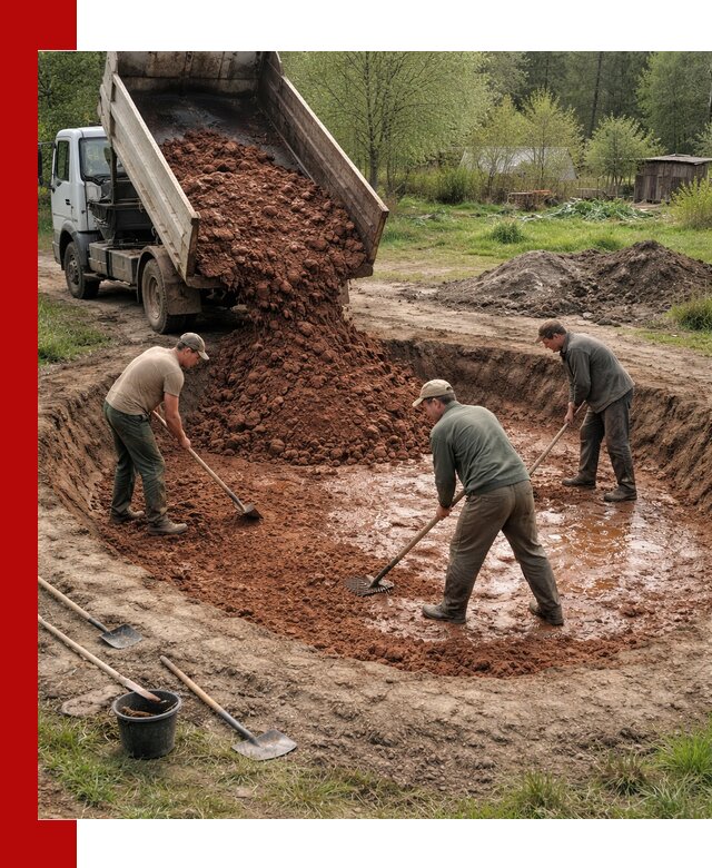 Купить качественную глину для пруда в Ишиме