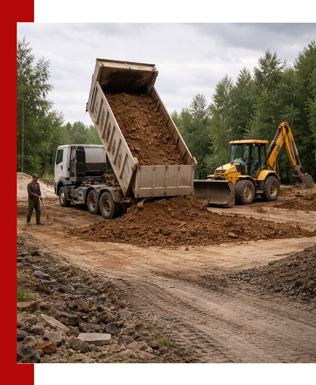 Доставка суглинка самосвалами в Ишиме подсыпка и планировка