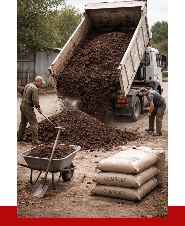 Купить компост в Ишиме от 4365 р. за куб с доставкой | ПРОНЕРУДШм