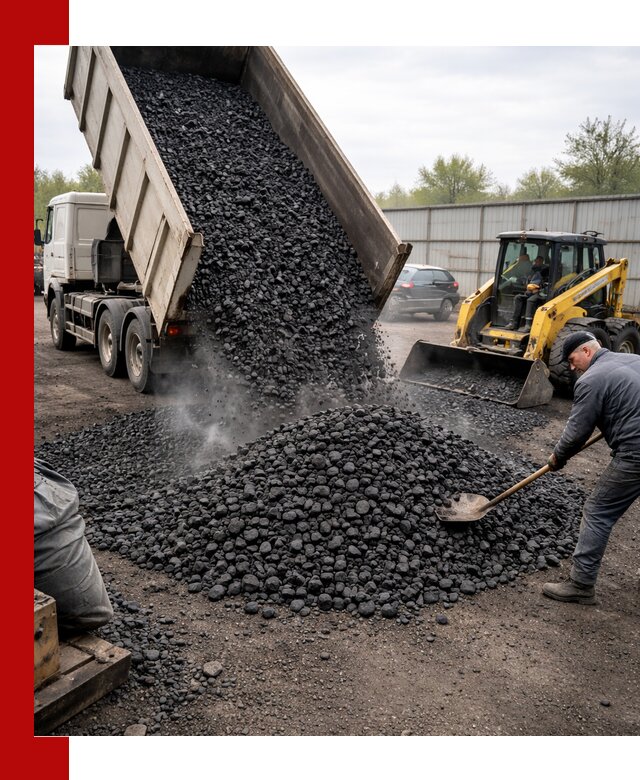 Доставка угля орех в Ишиме оптом и в розницу