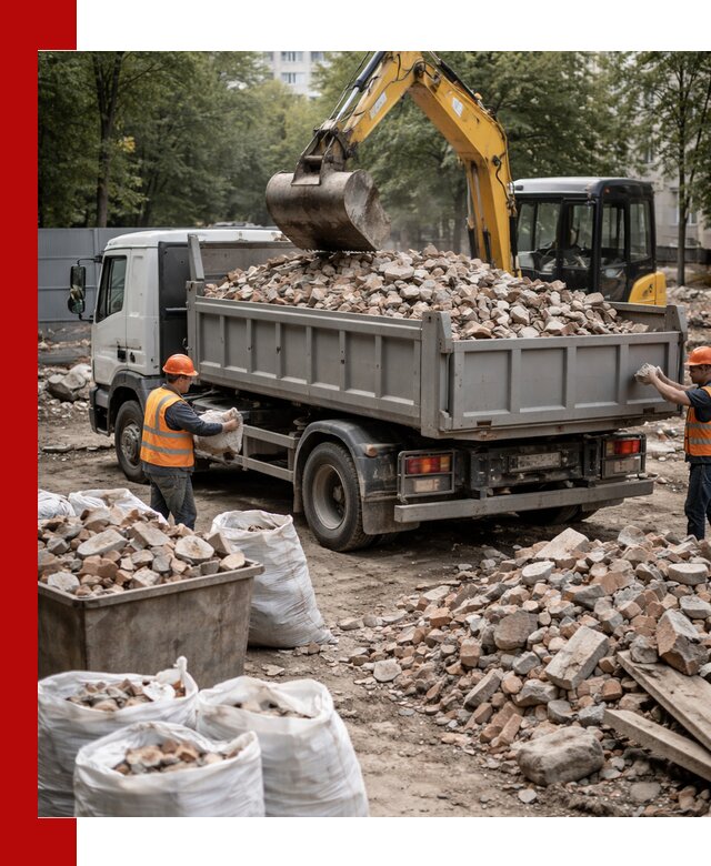 Вывоз строительного мусора в Ишиме с самосвалами и контейнерами