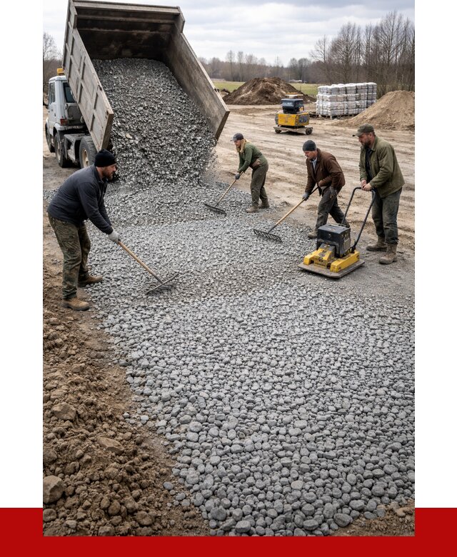 Устройство щебеночной подушки в Ишиме от 4677 р. ПРОНЕРУДШм