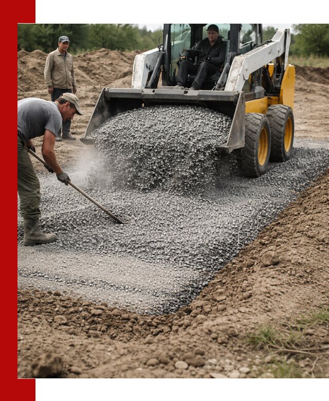 Устройство щебеночной подушки в Ишиме для дорог и фундаментов